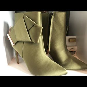 Ted Baker Celiah Knotted Bow Satin Ankle Boots